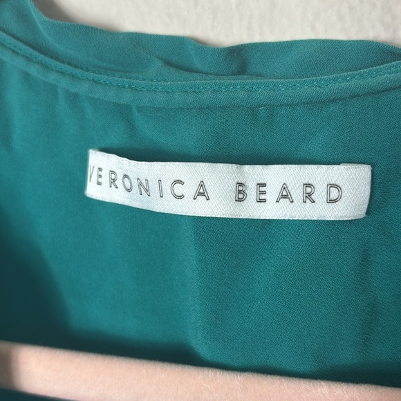 Veronica Beard Teal Embroidered Sleeveless Silk Blouse size Medium - Picture 4 of 6